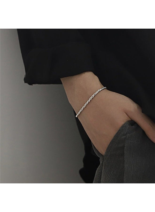 yongsheng Fashion Jewelry Silver Twisted Rope Chain Bracelet  - Image 4