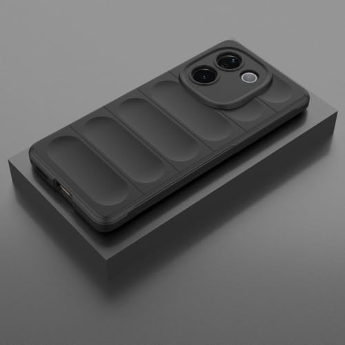 SPAZY CASE® iQOO Z9s Pro 5G / Vivo T3 Pro 5G Back Cover | Rubber Case with Soft Silicone + Smooth Surface Protective Back Case Cover for iQOO Z9s Pro 5G / Vivo T3 Pro 5G - Black - Image 3