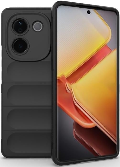SPAZY CASE® iQOO Z9s Pro 5G / Vivo T3 Pro 5G Back Cover | Rubber Case with Soft Silicone + Smooth Surface Protective Back Case Cover for iQOO Z9s Pro 5G / Vivo T3 Pro 5G - Black - Image 1