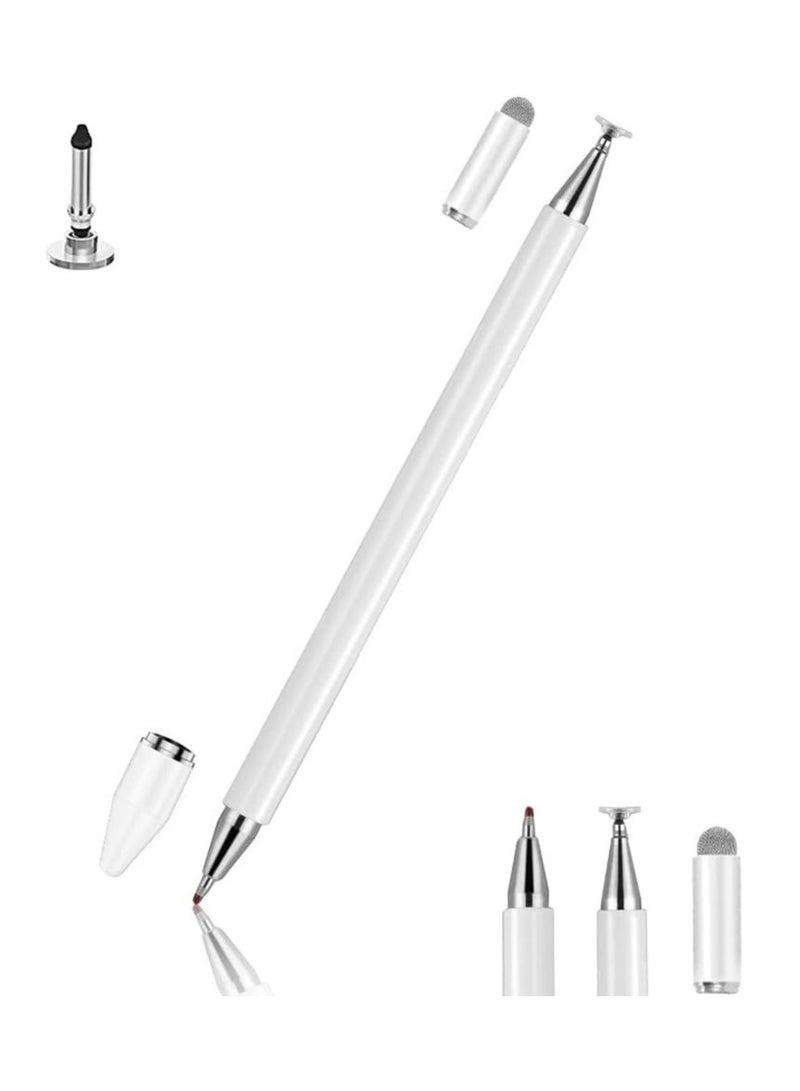 Stylus For IPad Stylus Magnetic Disc Universal Stylus Pens Touch Screens For Apple/iPhone/iPad Pro/Mini/Air/Android/Microsoft/All Capacitive Touch Screens - White - Image 1