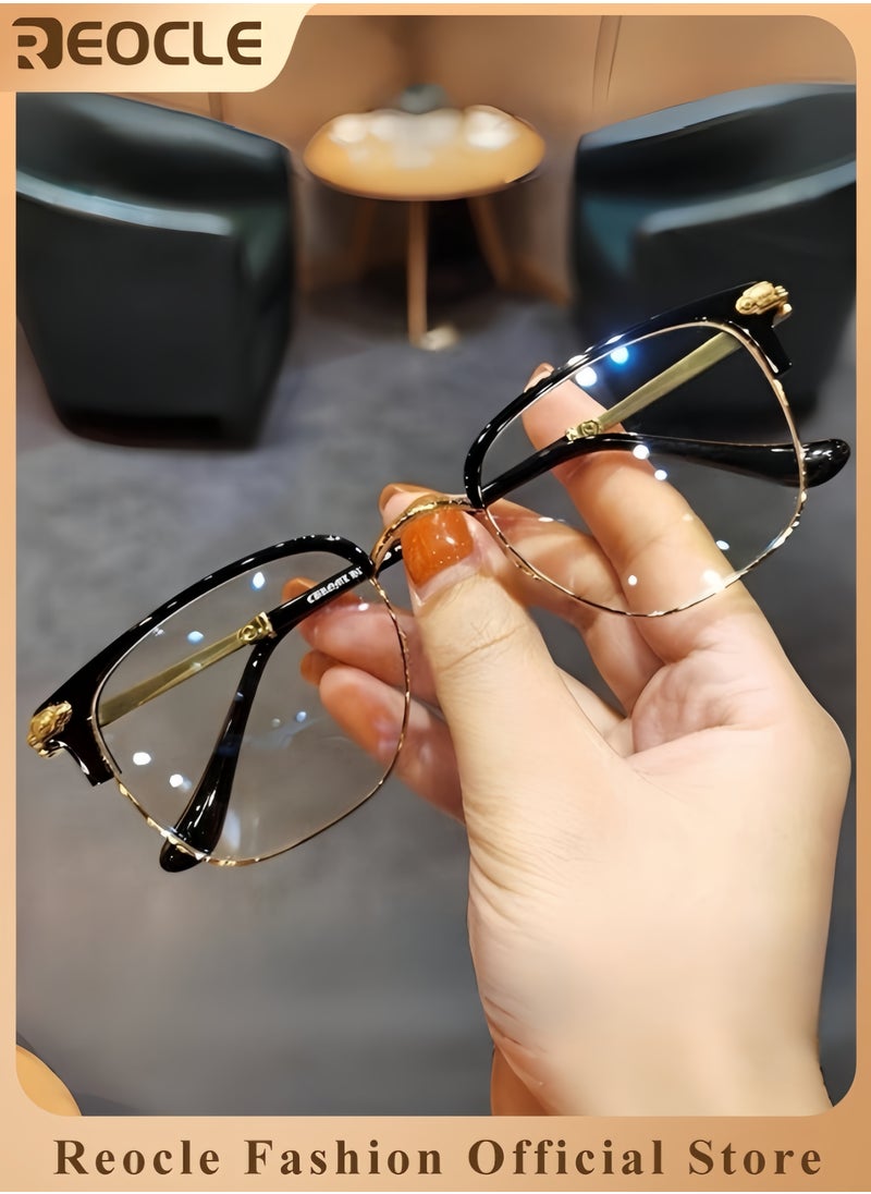 REOCLE - Multifocus Reading Glasses Progressive Multifocal Reader Anti Blue Light Computer Frame Eyeglasses Multi Focus Transition Eyeglasses - Image 1