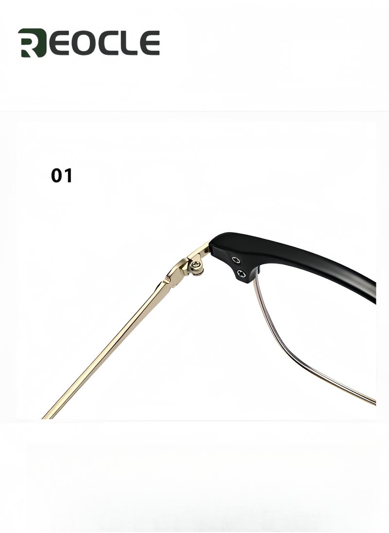 REOCLE - Multifocus Reading Glasses Progressive Multifocal Reader Anti Blue Light Computer Frame Eyeglasses Multi Focus Transition Eyeglasses - Image 1