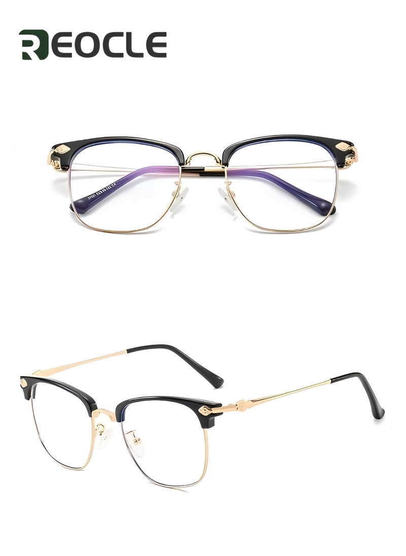 REOCLE - Multifocus Reading Glasses Progressive Multifocal Reader Anti Blue Light Computer Frame Eyeglasses Multi Focus Transition Eyeglasses - Image 1