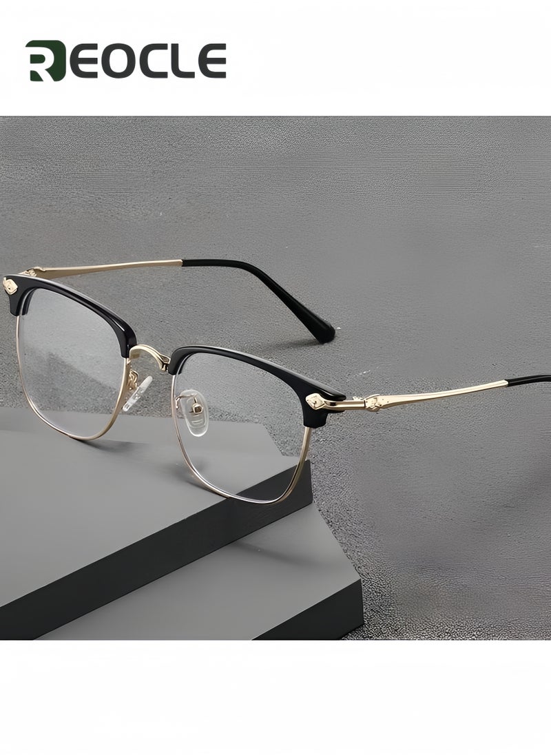 REOCLE - Multifocus Reading Glasses Progressive Multifocal Reader Anti Blue Light Computer Frame Eyeglasses Multi Focus Transition Eyeglasses - Image 1
