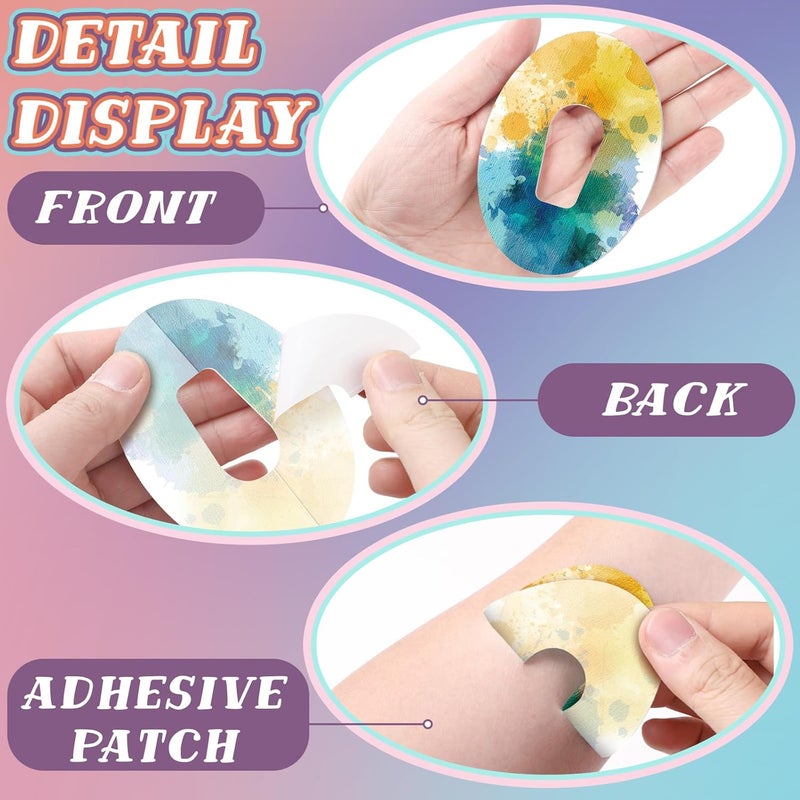 Siifert 30 Pack Adhesive Patch CGM Tape Breathable Patches Pre Cut Adhesive Tape Stickers Sensor Covers 10 Swirl StylesCompatible with Dexcom G6 - Image 3