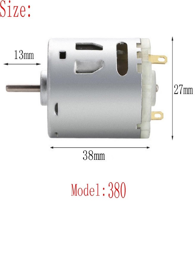 JING 6-12V 10000RPM Mini DC Motor 380 High Torque Gear Motor for RC Boat Model Smart Cars DIY Toys - (2 PCS) - Image 2