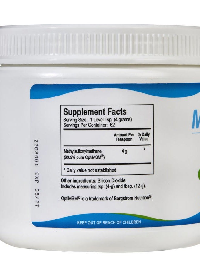 Kala Health MSMPure Fine MSM Powder Crystals – Organic Sulfur for Joint Flexibility, Skin Appearance, and Hair & Nail Support – 8.8 oz, USA Made, Distilled Flakes - Image 3