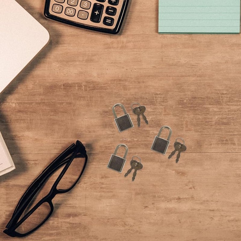 PartyKindom 10 Pack Mini Zinc Alloy Padlocks with Keys for Luggage Travel Bags Storage Boxes Cabinets - Image 5