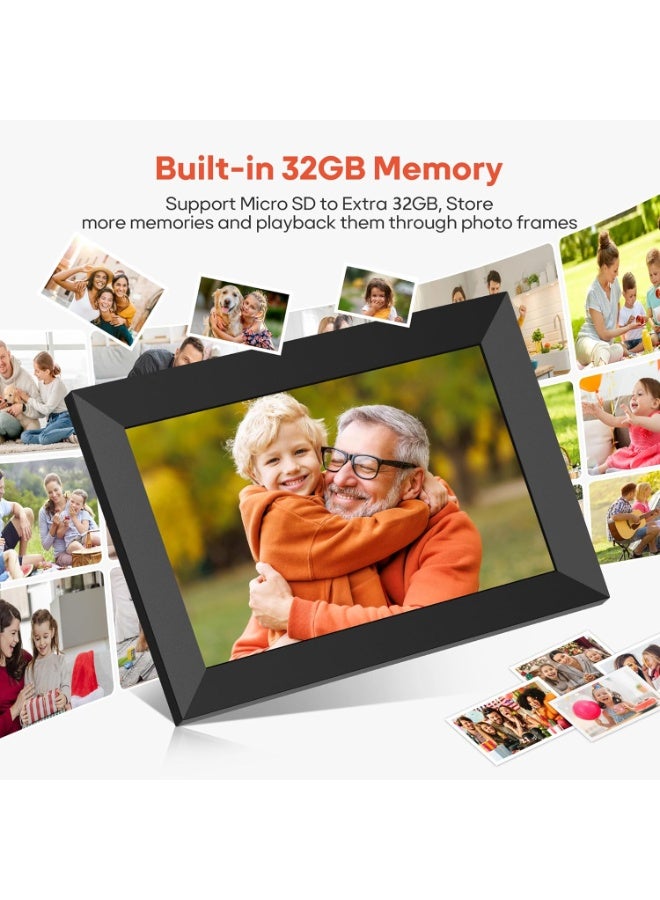 Frameo 10.1 Inch WiFi Digital Picture Frame, 1280x800 HD IPS Touch Screen Photo Frame Electronic, 32GB Memory, Auto-Rotate, Wall Mountable, Share Photos/Videos via Frameo App from Anywhere 2 Pack - Image 4