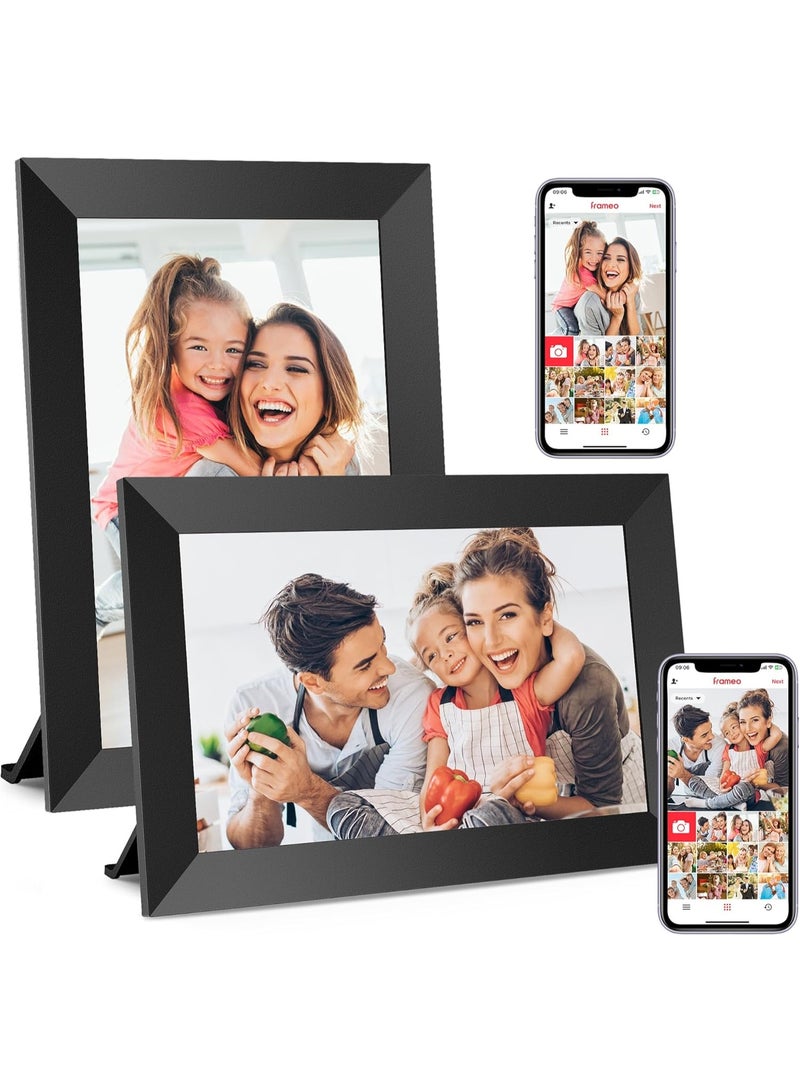 Frameo 10.1 Inch WiFi Digital Picture Frame, 1280x800 HD IPS Touch Screen Photo Frame Electronic, 32GB Memory, Auto-Rotate, Wall Mountable, Share Photos/Videos via Frameo App from Anywhere 2 Pack - Image 1