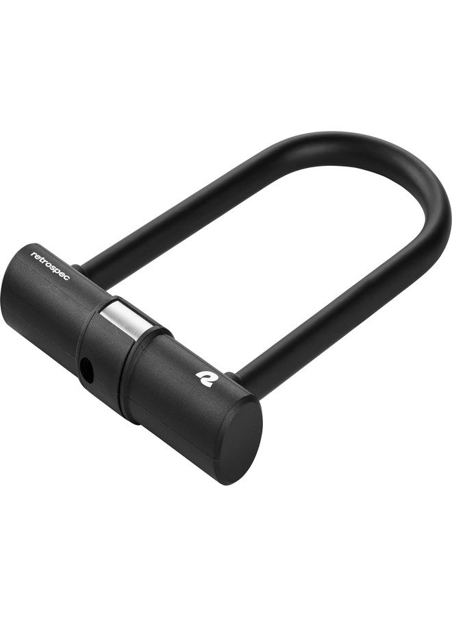 ريتروسبيك قفل دراجة Retrospec Lookout U-Lock مزود بكابل أمان بطول 4 أقدام، وحامل، وقفل دراجة شديد التحمل مضاد للسرقة مع قيد 14 مم، مقاوم للفتح، وتصميم آمن مضاد للدوران - Image 2