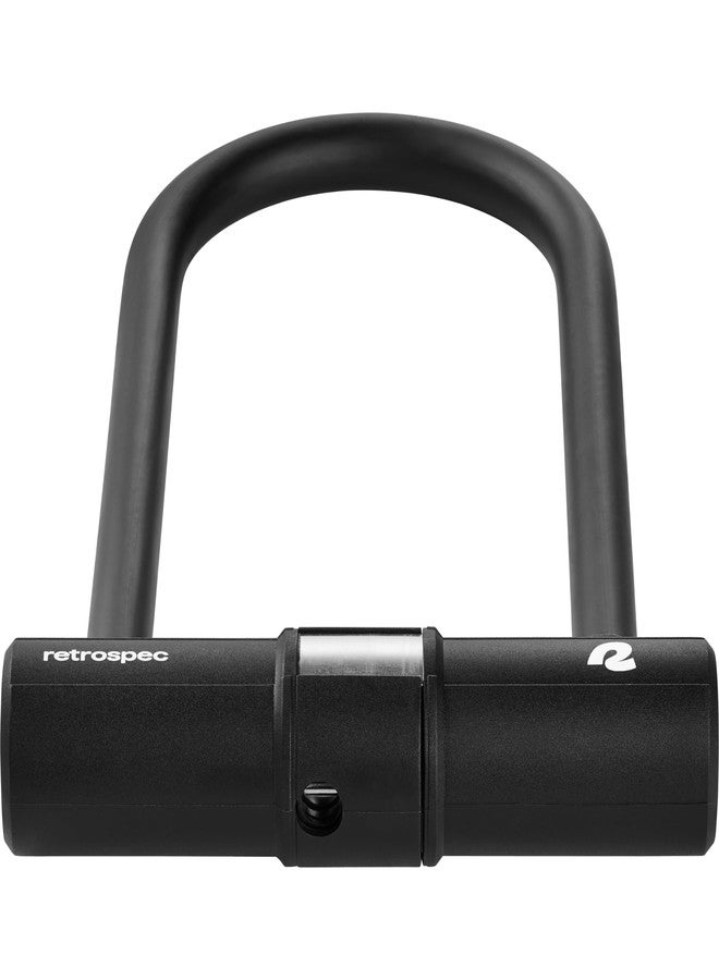 ريتروسبيك قفل دراجة Retrospec Lookout U-Lock مزود بكابل أمان بطول 4 أقدام، وحامل، وقفل دراجة شديد التحمل مضاد للسرقة مع قيد 14 مم، مقاوم للفتح، وتصميم آمن مضاد للدوران - Image 4