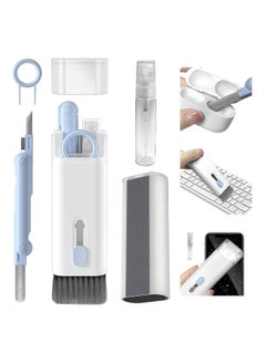 DUSALA 7 in 1 Multifunctional Cleaning Tool, Earphones Cleaner Kit for AirPods, Keyboard Cleaning Brush, Portable Electronics Cleaning Kit for Laptop, PC, Keyboard, Earphones, Cell Phone(Blue)  - Image 1
