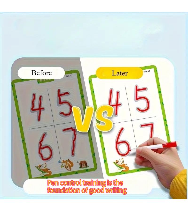 Magic Reusable Practice Notebook Set 32 Pages Control Pen Training Book - Image 5