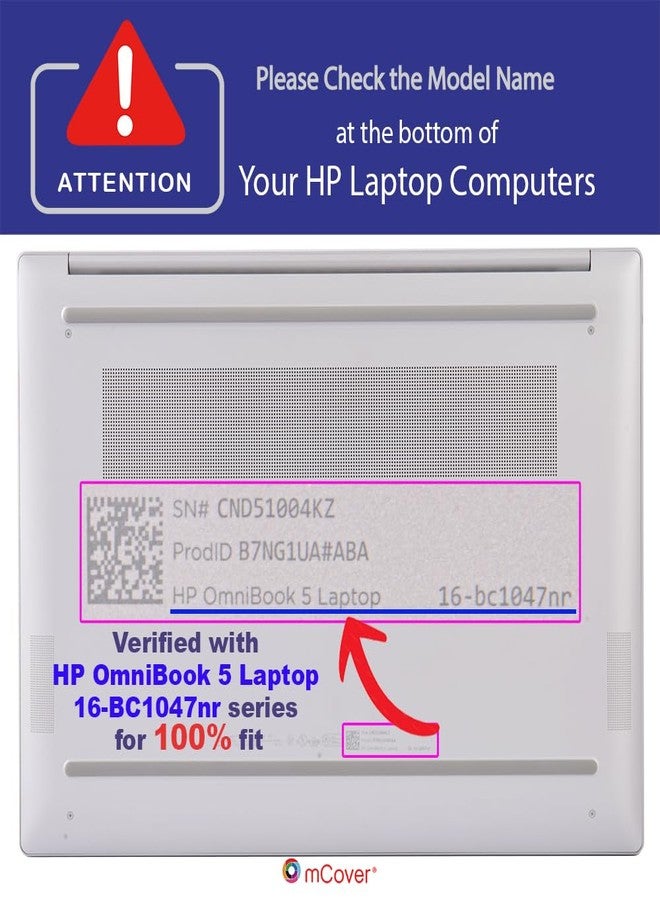 mCover Compatible with HP OmniBook 5 16-AF 16-AF 16-AF 16-AG 16-BAxxxx 16-BCxxxx and Pavilion 16-AF 16-AF 16-AF 16-AG0000 Series Windows AI Notebook PC (NOT for other HP models) Blue - Image 4