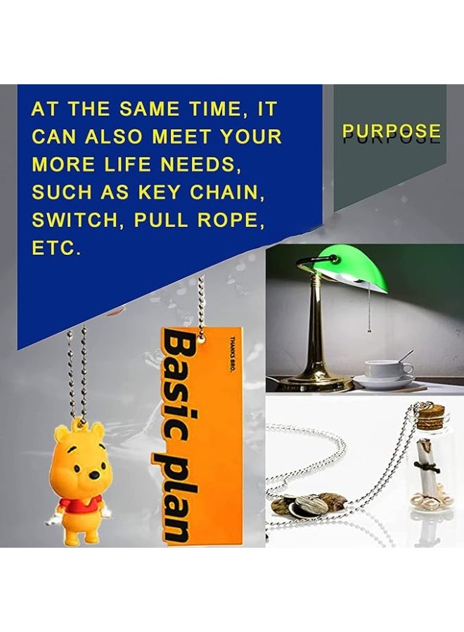 سلسلة كريات معدنية 55 قدمًا مع 100 قطعة مشبك - لصنع المجوهرات أو تعليق بطاقات الحيوانات الأليفة - Image 4