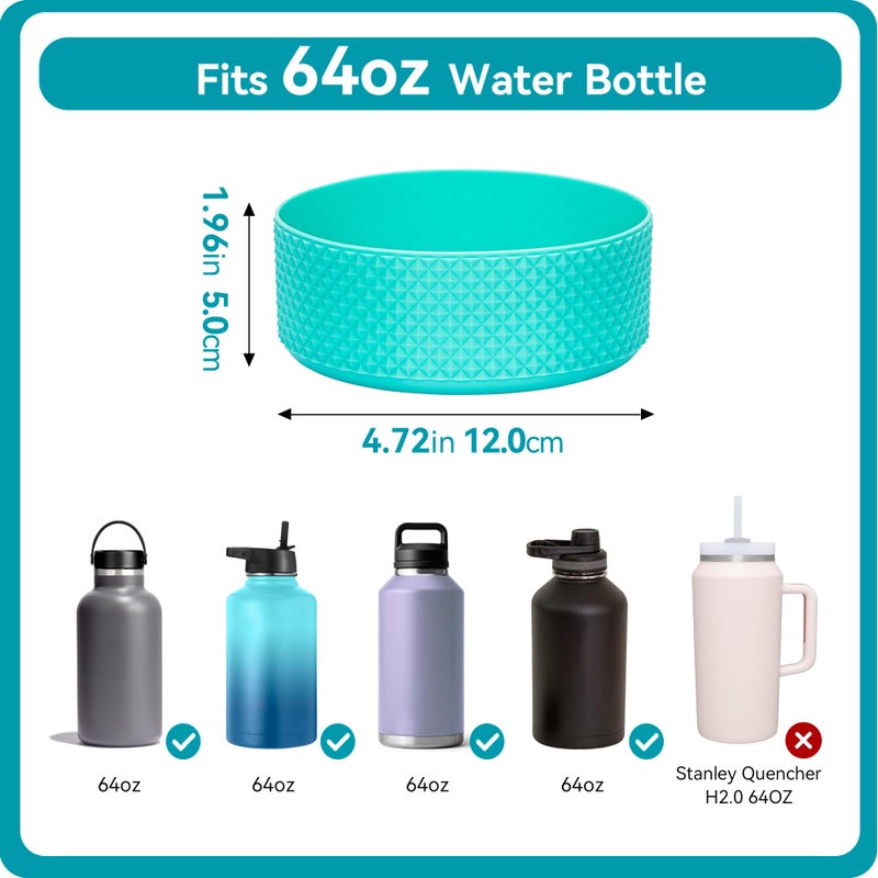 Soledea Silicone Water Bottle Protector, Bottle Boot compatible with Hydro Flask 2.0 Wide Mouth 64 oz Water Bottle, Iron Flask Wide Mouth, YETI Rambler 64 oz Bottle and Others - Image 5