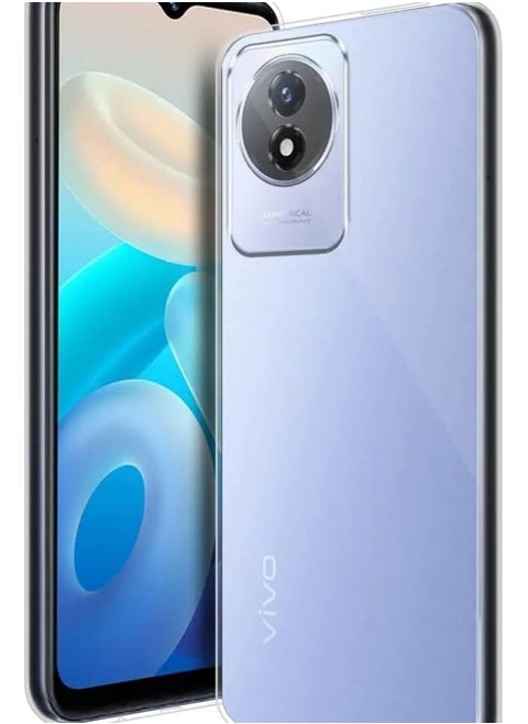جراب خلفي من السيليكون الناعم الشفاف لهاتف Vivo Y02 (2022) [شفاف] شفاف كريستالي