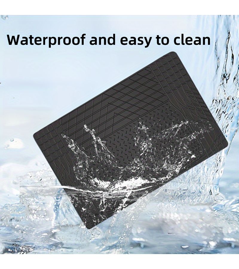 Black PVC Universal Car Trunk Liner Anti Slip Cargo Mat - Image 3
