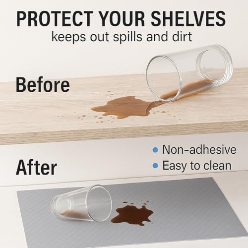 AERYS Food Grade Washable Anti Slip Mat/Sheet Waterproof, Washable Shelf Liner Roll Sheet for Kitchen, Bathroom, Drawers, Cabinets, Fridge & Table Mat (1, 45 Cm x 500 Cm Roll) - Image 2