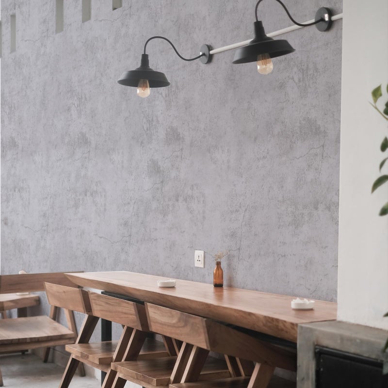 SYYKDEF Gray Concrete Wallpaper, Peel and Stick Vinyl Cement Concrete Contact Paper for Walls Cabinets, 15.7 x 118 Inch Waterproof Removable Textured Wallpaper - Image 2