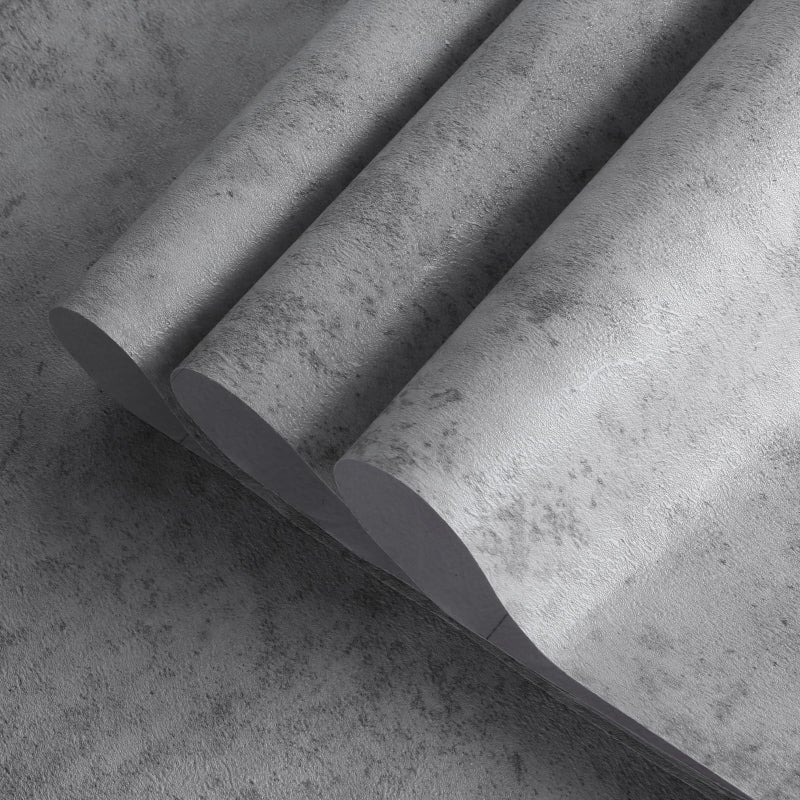 SYYKDEF Gray Concrete Wallpaper, Peel and Stick Vinyl Cement Concrete Contact Paper for Walls Cabinets, 15.7 x 118 Inch Waterproof Removable Textured Wallpaper - Image 1