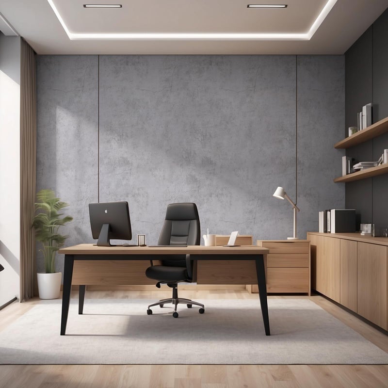 SYYKDEF Gray Concrete Wallpaper, Peel and Stick Vinyl Cement Concrete Contact Paper for Walls Cabinets, 15.7 x 118 Inch Waterproof Removable Textured Wallpaper - Image 3