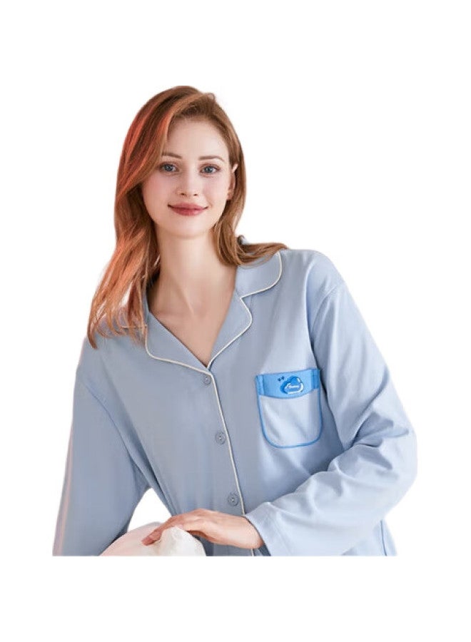 Fenton Mingxing Fan Chengcheng Same Style Anti-Mite Pure Cotton Pajamas, Women'S Autumn And Winter Long-Sleeve Men'S Loungewear Set - Image 3