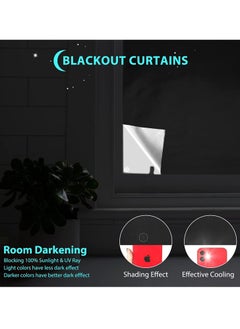 Alruht DIY Blackout Curtains with Self Adhesive Fasteners, Portable Blackout Curtain for Bedroom Nursery and Attic, 78*57 inch  - Image 3