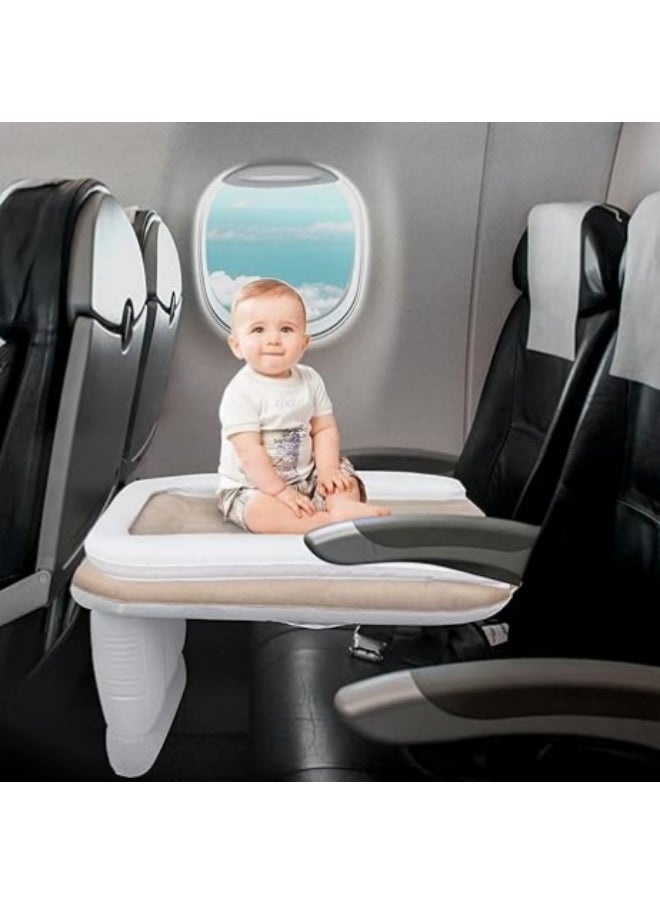 GGEROU - Toddler Travel Bed Inflatable Toddler Airplane Bed Kids Bed Airplane Inflatable Bed Kids Car Seat Extender Toddler Air Mattress with Hand Pump Travel Bag Safety Belt - Image 1