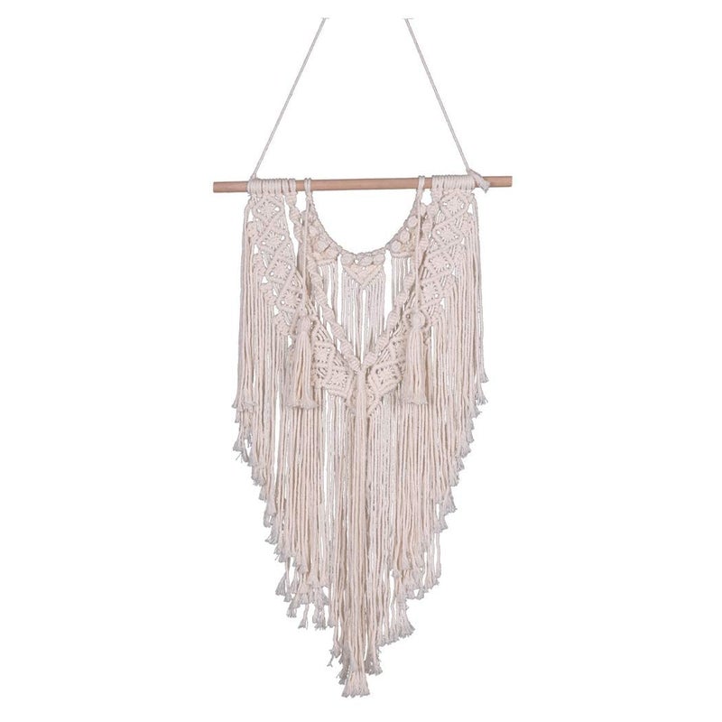 IJ Creation Wall Hanging Woven Tapestry Art Decor Tassel Handmade Decorative Macrame Ornaments for Apartment Room Home Office Decoration  - Image 1