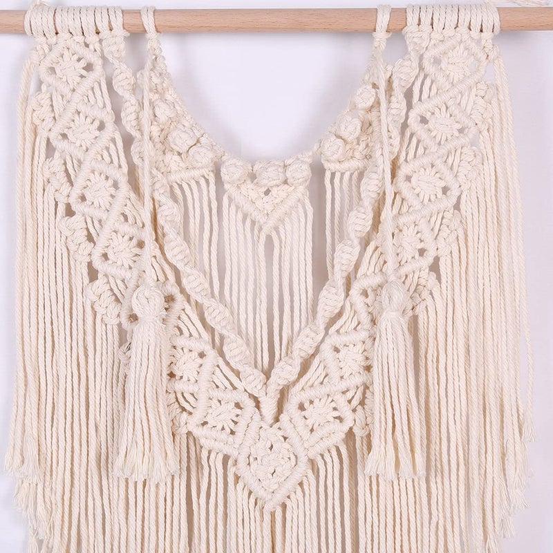 IJ Creation Wall Hanging Woven Tapestry Art Decor Tassel Handmade Decorative Macrame Ornaments for Apartment Room Home Office Decoration  - Image 2