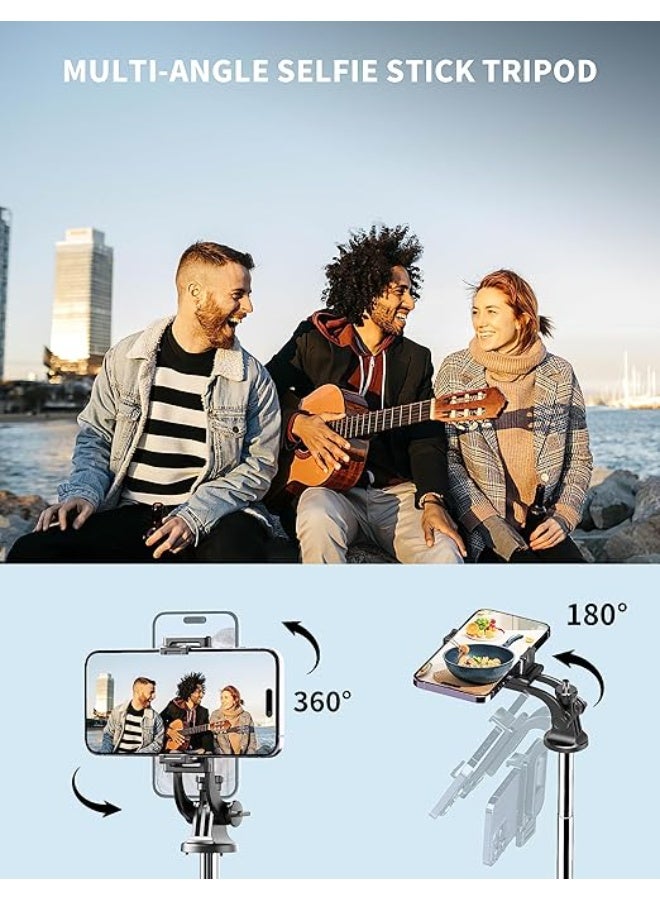 71" All-in-One Extendable Phone Tripod & Selfie Stick – Wireless Remote, 360° Rotation for Smartphones and Cameras - Image 2