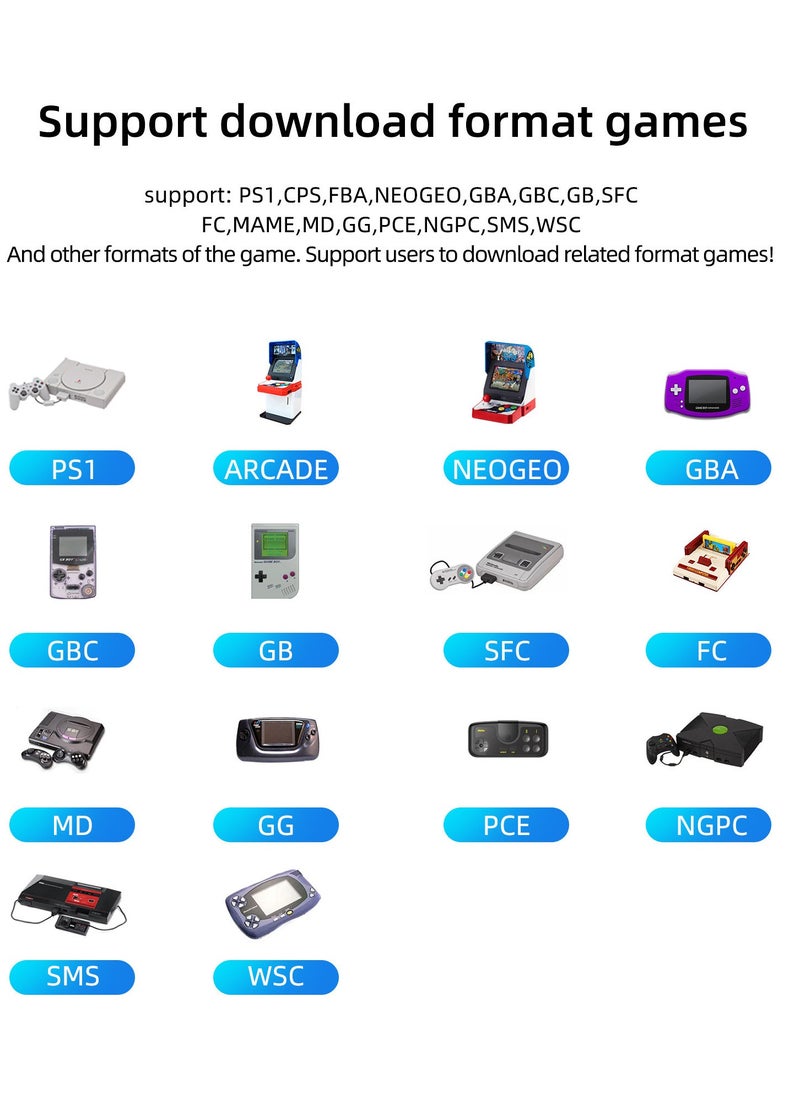Miyoo - Miyoo Mini Plus+ Portable GBA Game PS1 Handheld Game Console (White 32G) - Image 1