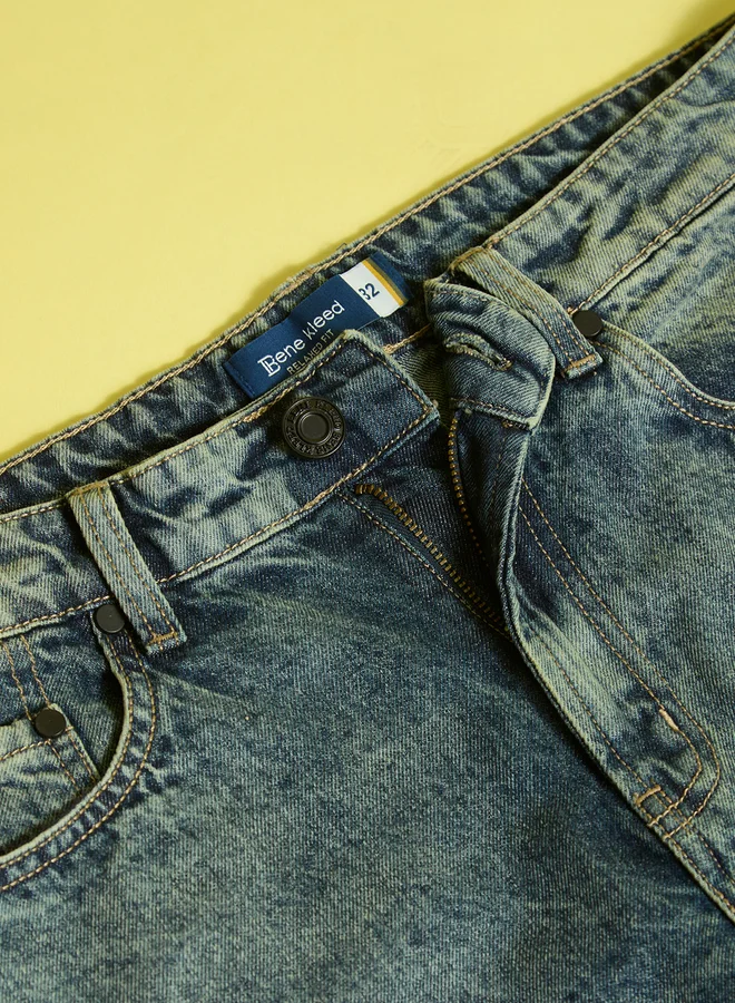 Styli Men Relaxed Fit Faded Jeans By Bene Kleed