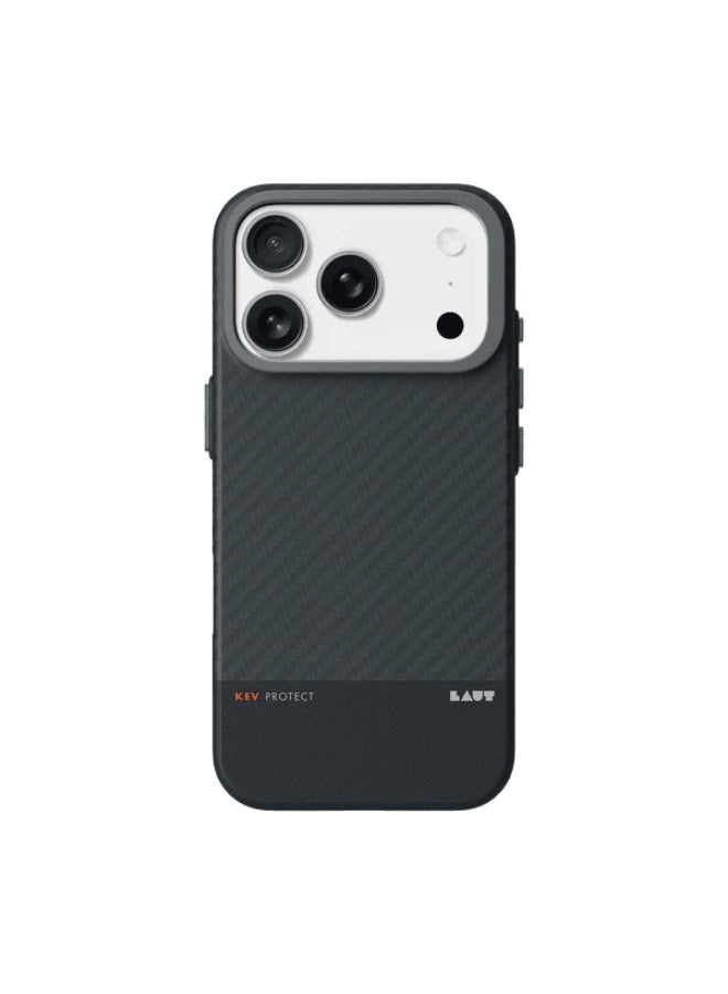 لوت حافظة Laut KEV PROTECT Dupont من ألياف الأراميد لهاتف iPhone 17 Pro - أسود - Image 1