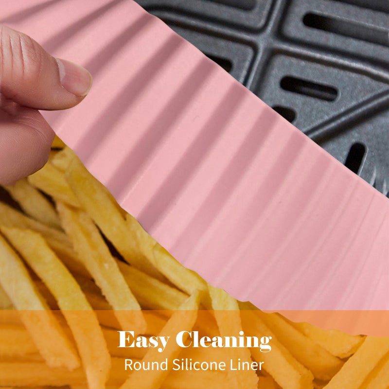 Reusable Air Fryer Liner Silicone Air Fryer Pot Easy Cleaning Round Silicone Liner Replacement for 3L to 5L Air Fryer - Image 5