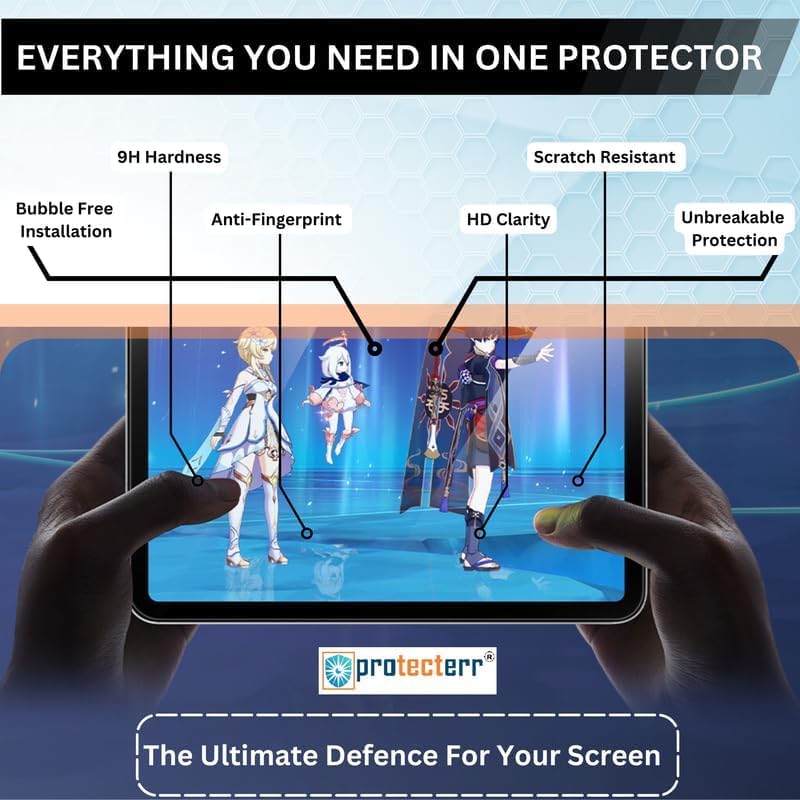 PROTECTERR 1 Pack | Screen Protector Guard for OnePlus Pad Go 11.35" inch - Ultra-Thin, HD Clear, 9H Hardness, Anti-Scratch, Bubble Free, Edge-to-Edge Easy Install (Not a Tempered Glass) - Image 3