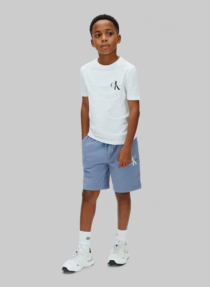 Calvin Klein Jeans  Youth Monologo Relaxed Fit Shorts for Men | Best Price UAE