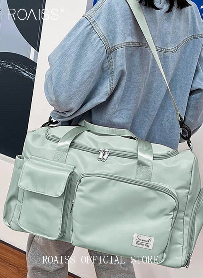 roaiss Duffle Bag for Women Sports with Wet Pocket Shoe Compartment Overnight Weekender Travel Bag Thicken Sports Tote Gym Bag Workout Carry on Bag with Adjustable Strap - Image 1