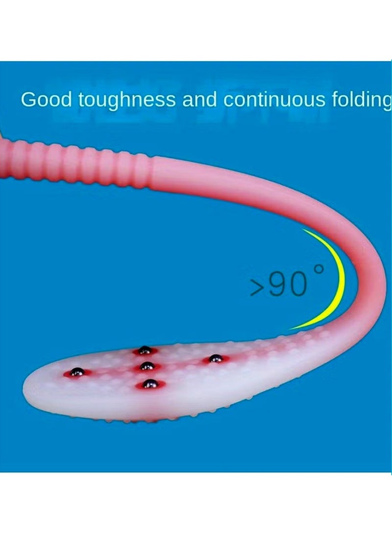 1pcs Magnetic Health Silicone Meridian Tapping Board, Meridian Tapping Board Stick Tapping Board Knock Back Tapping Stick Health Tapping (Red) - Image 1