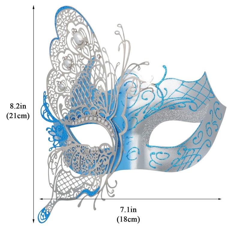 Coddsmz Mysterious Venetian Butterfly Shiny Butterfly Lady Masquerade Halloween Mardi Gras Party Mask - Image 3