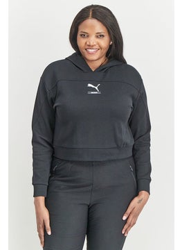 PUMA Women Regular Fit Hooded Long Sleeve Sweatshirt, Black  - Image 1