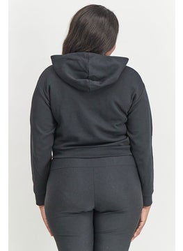 PUMA Women Regular Fit Hooded Long Sleeve Sweatshirt, Black  - Image 4