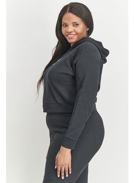 PUMA Women Regular Fit Hooded Long Sleeve Sweatshirt, Black  - Image 2