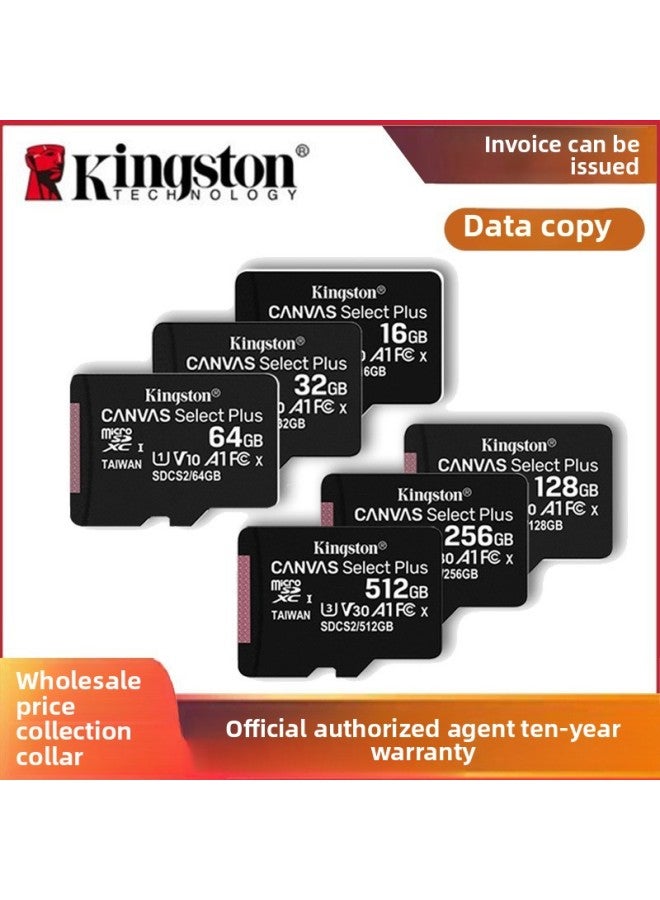 Kingston 64G Memory Card High-speed Micro SD Card TF Card Driving Recorder Storage Card Mobile Phone Memory Card-Capacity:256GB