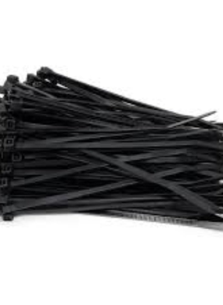 KNP - KNP Black Multi-Purpose Nylon Cable Ties (450x7.6mm) are essential for professionals and DIY enthusiasts, offering reliable and efficient solutions for all your cable management and bundling needs. - Image 1