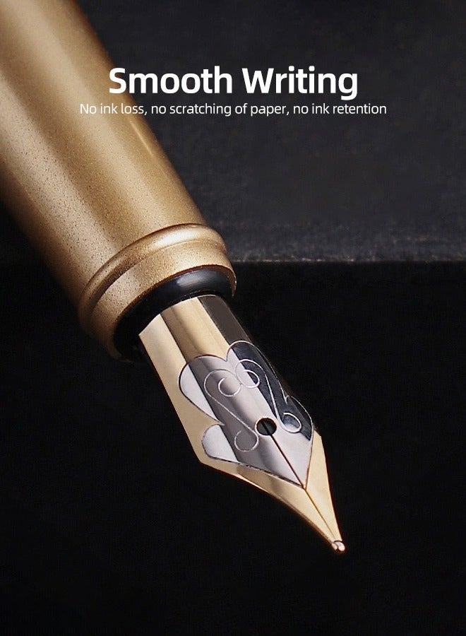 Business Metal Fountain Pen with Ergonomic Grip Pen Gift Smooth Writing Pen Calligraphy Pen for Signature School Office Gift Supplies - Image 3