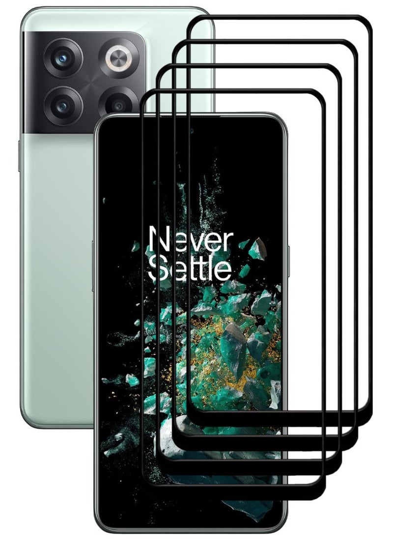 ACLIX 4 Pieces Antistatic ESD Dustproof Premium Quality High Definition Tempered Glass Screen Protector Designed For OnePlus 10T - Image 1