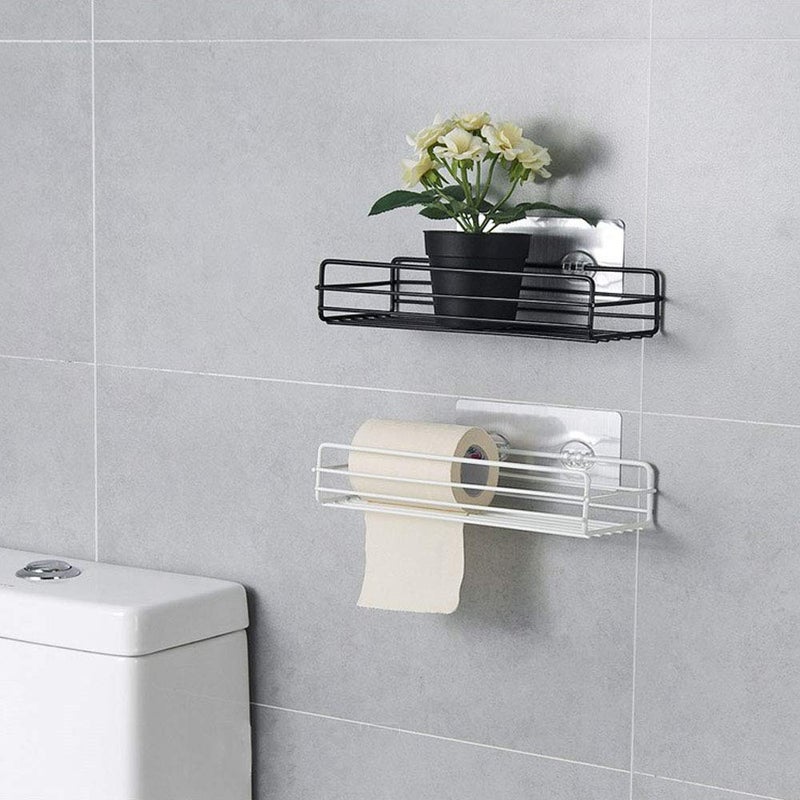 CRENTILA PunchFree Multipurpose Kitchen Bathroom Storage Shelf Wall Holder Storage Rack Bathroom Rack Organizer Storage Box with Strong Magic Sticker Shower Caddies Kitchen Rack Storage Rack - Image 2